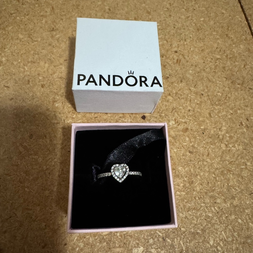 Pandora Silver Heart-Shaped Ring